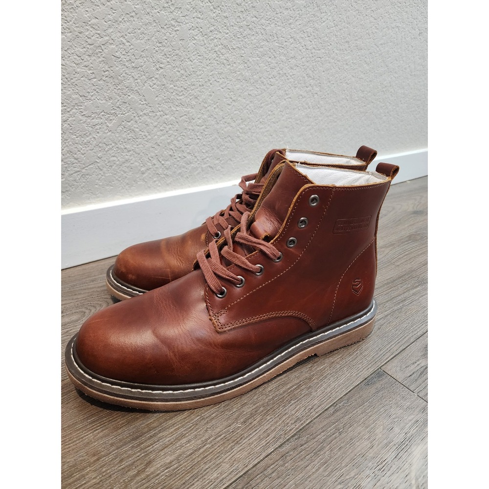 Sureway 617 Wine Leather Goodyear Welt Work Boots Men's 11 Brown Lace Up